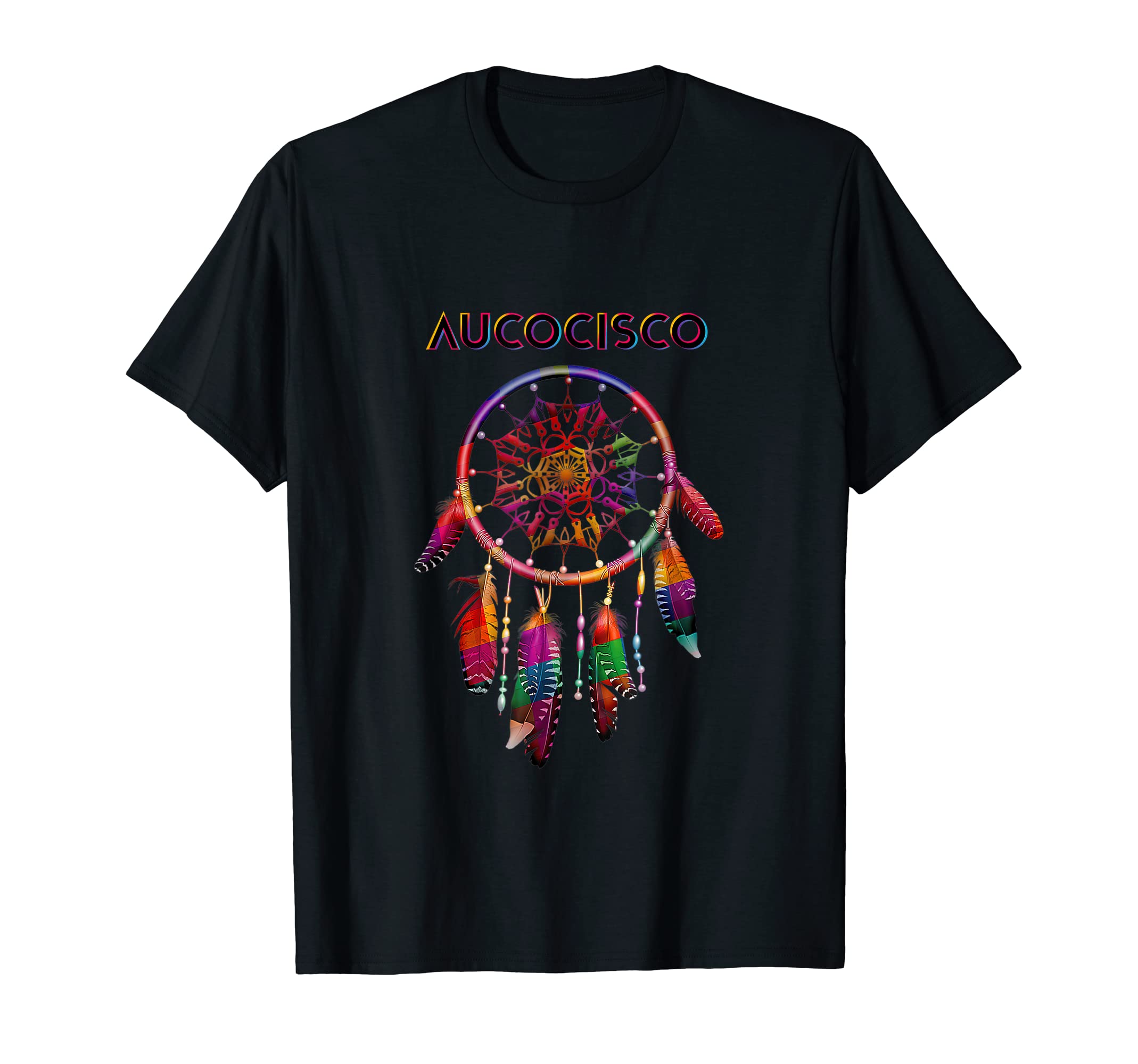 Aucocisco Native American Indian Colorful Dreamcatcher Tribe T-Shirt