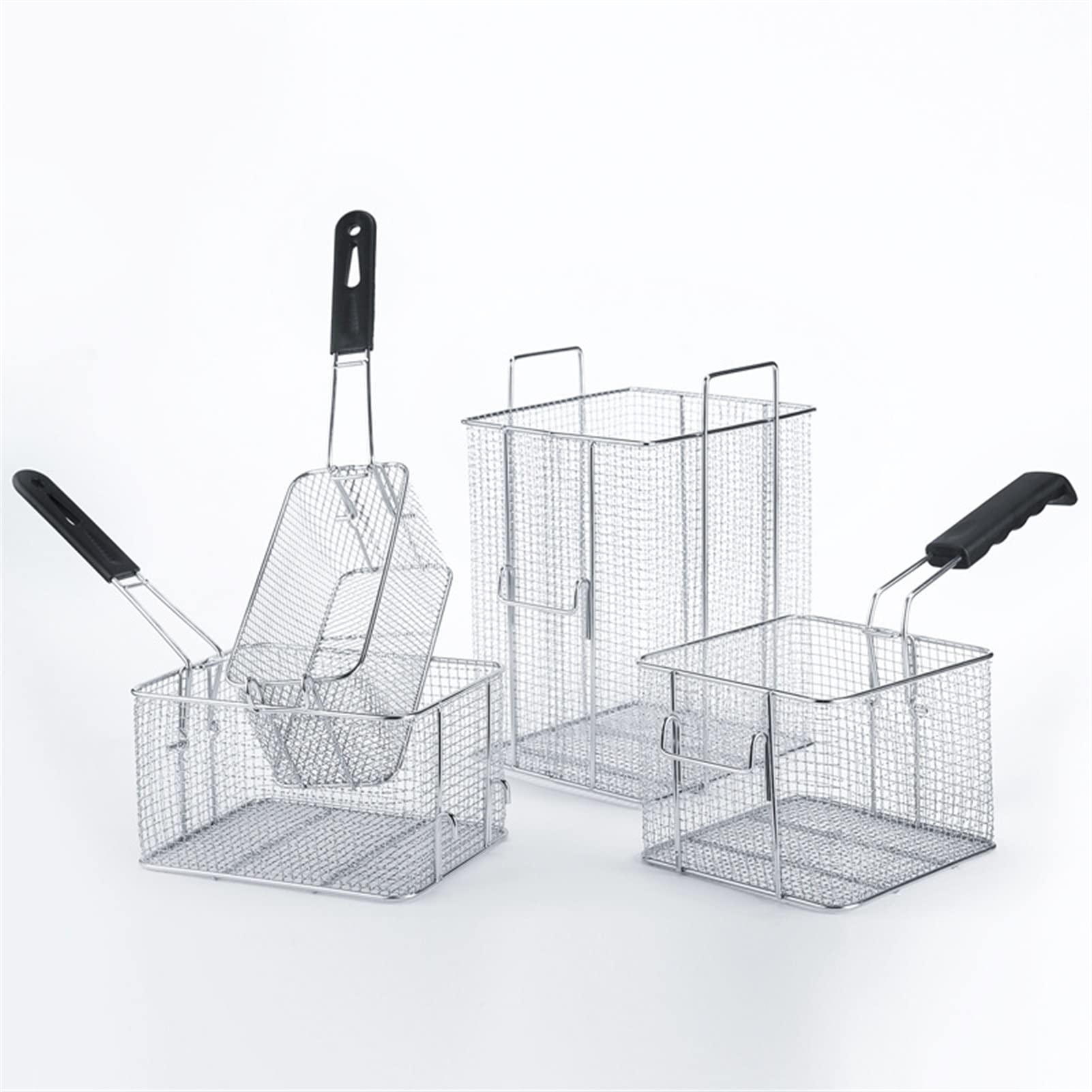 Ydhsikk Kind 18 Stainless Steel Strainer Ladle 1Pcs Stainless Steel Fryer Screen French Fries Frame Square Filter Net Encrypt Colander Strainers Shaped Frying Fried Mesh Basket Food Strainer(Kind 18)