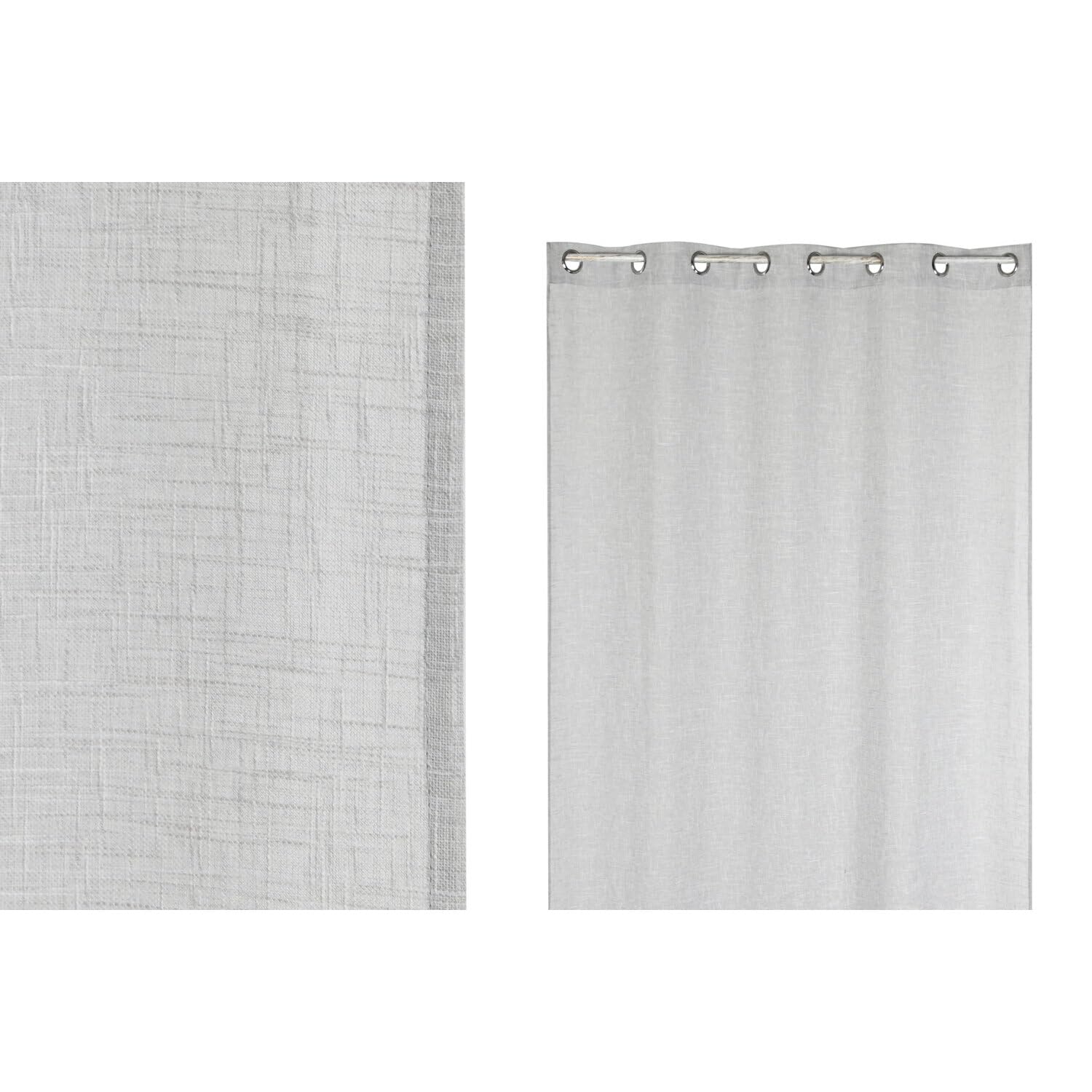 Rideau gris polyester 140x260 crée une ambiance cosy au salon
