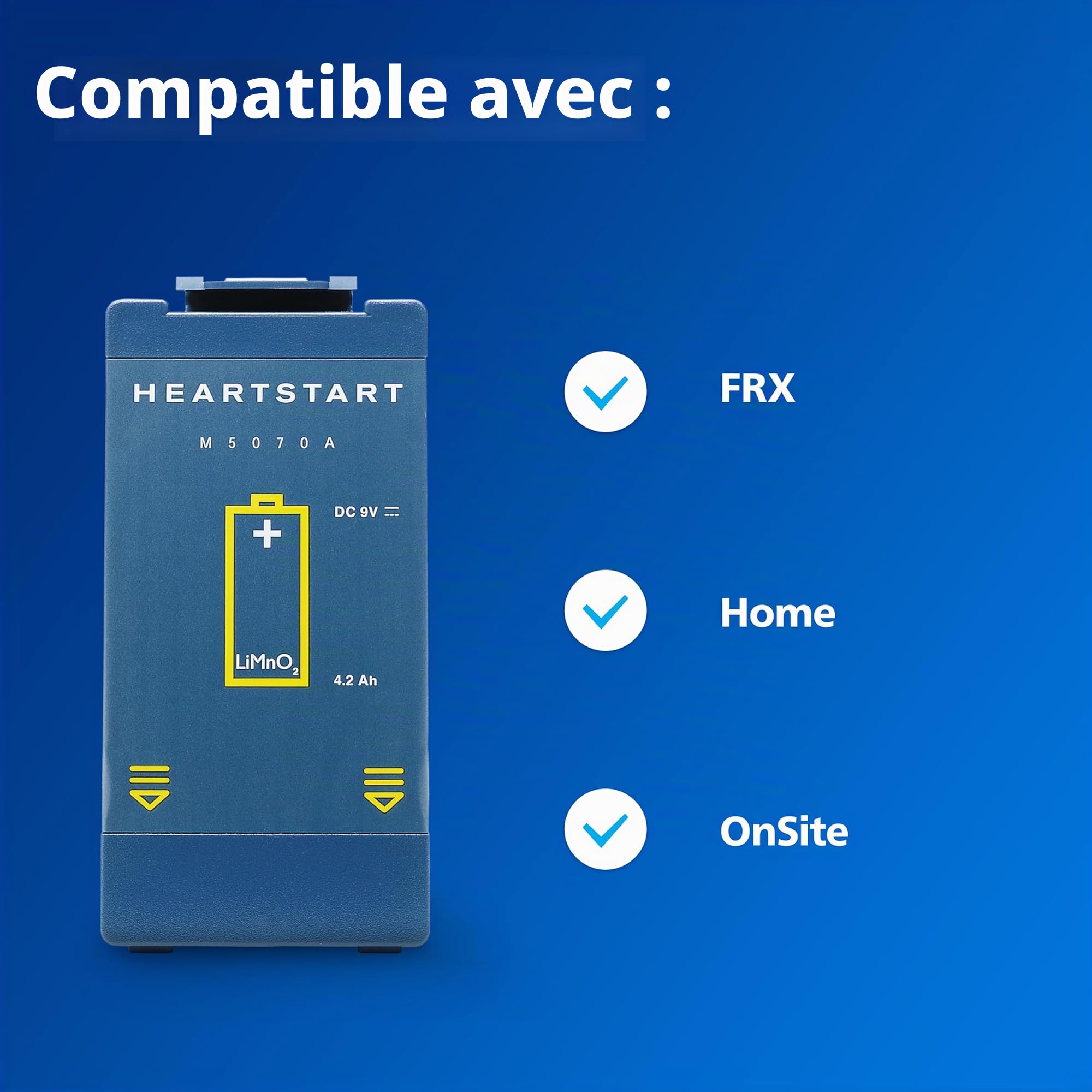 Philips HeartStart Pile longue durée pour défibrillateurs HS1 et FRx, M5070A