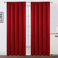 Vista 127 de LEMOMO Cortinas opacas de 42 x 84 pulgadas, juego de 2 paneles de cortinas con aislamiento térmico para oscurecer la habitación, cortinas