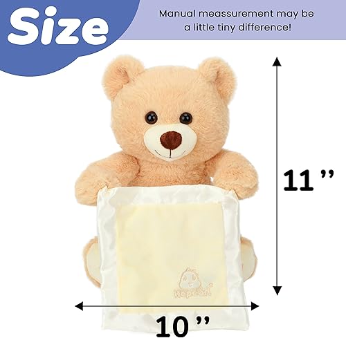Miniatura 2 de Hopearl Peek A Boo Bear con manta de seguridad, interactivo, repite lo que dices, juguete de peluche musical que canto y habla, adorable animal