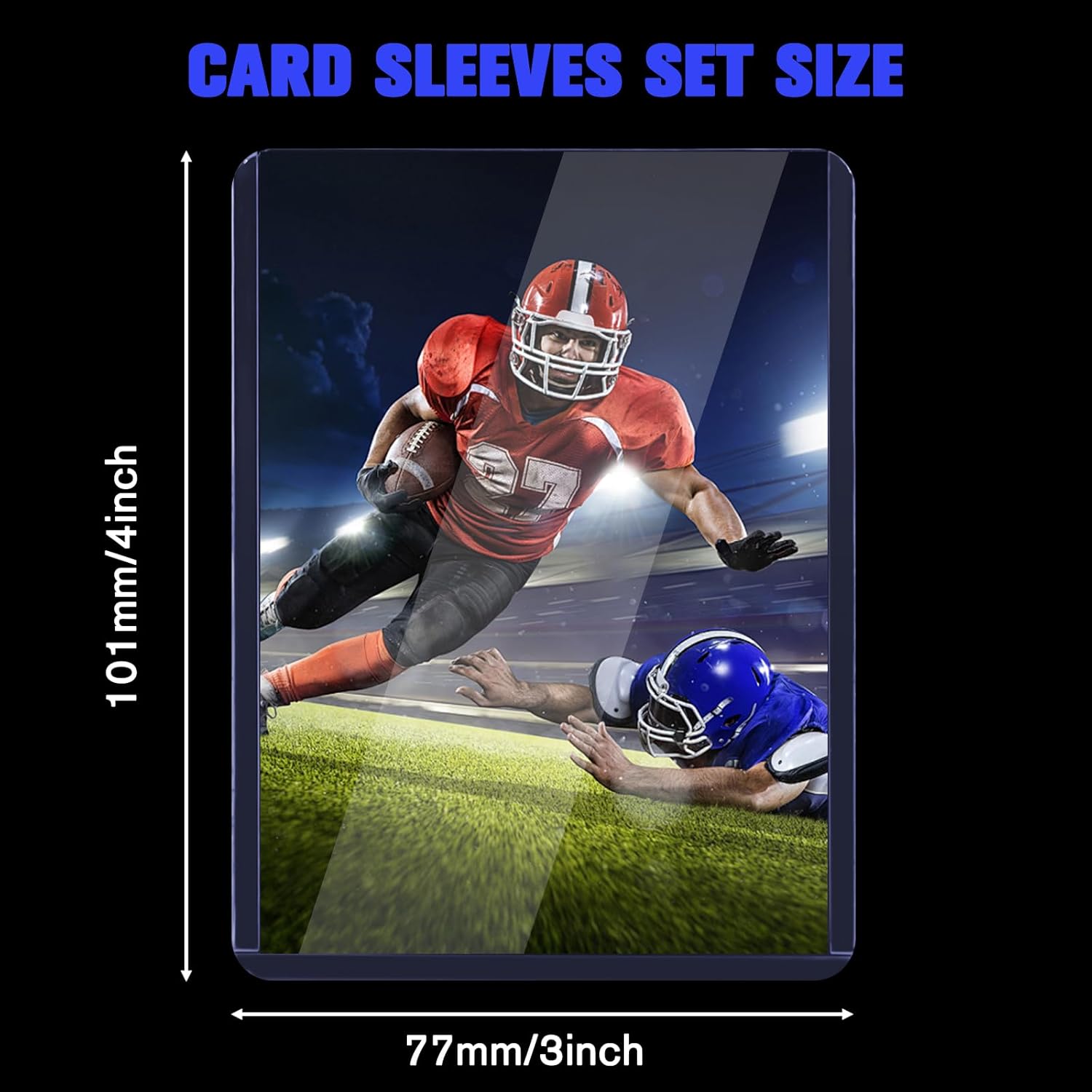 25 Pack Card Sleeves Top Loaders for Cards, 3"X4" Baseball Card Protectors Hard Plastic, Card Sleeves for Trading Cards, Sports Protectors