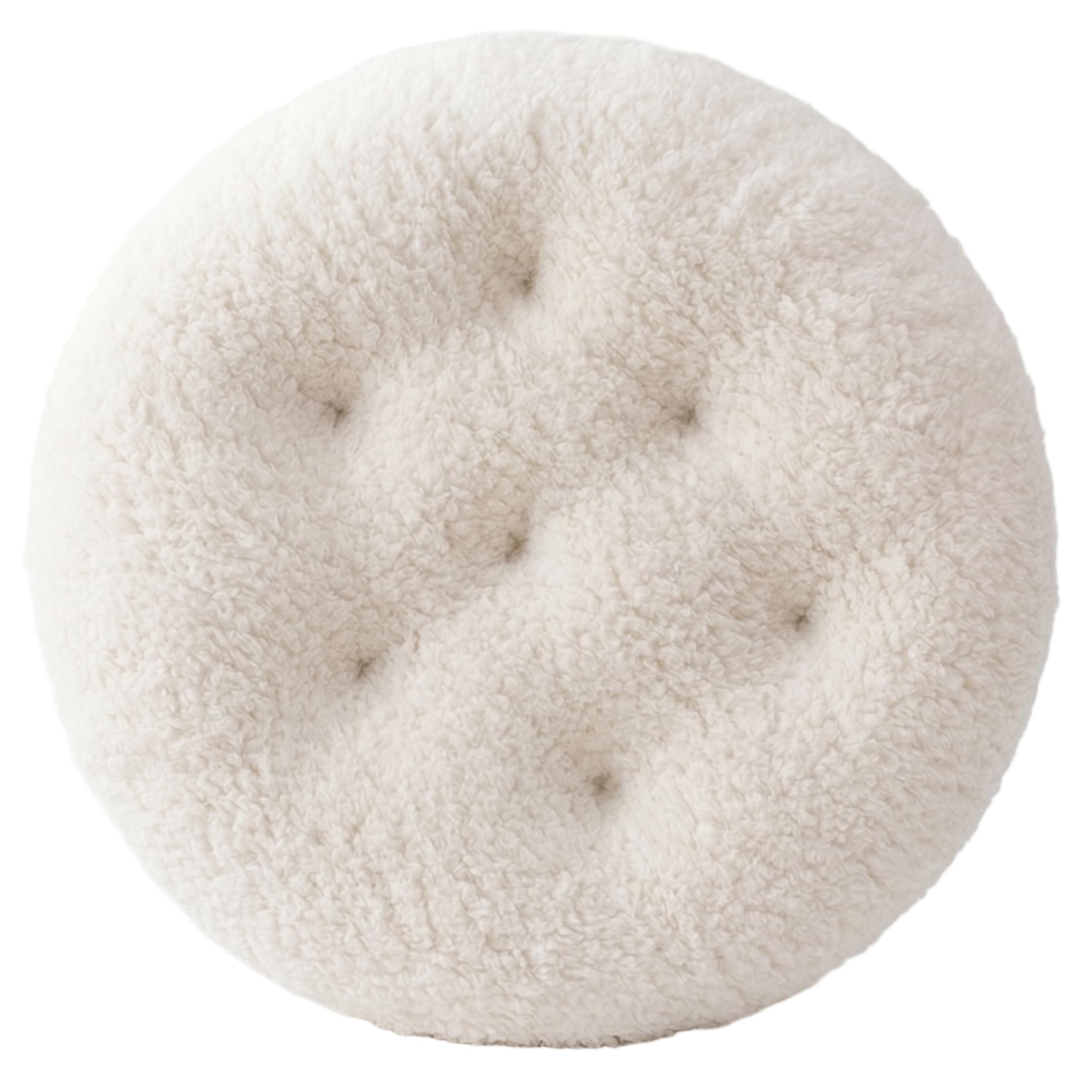Coussin de sol ergonomique contre mal de dos laine blanche