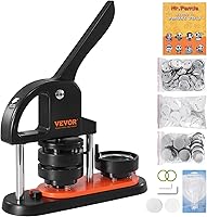 Vista 9 de VEVOR Button Maker Machine, 2.25 inch/58mm Pin Maker with 100pcs Button Parts, Button Maker with Panda Magic Book, Ergonomic Arc Handle Punch Press