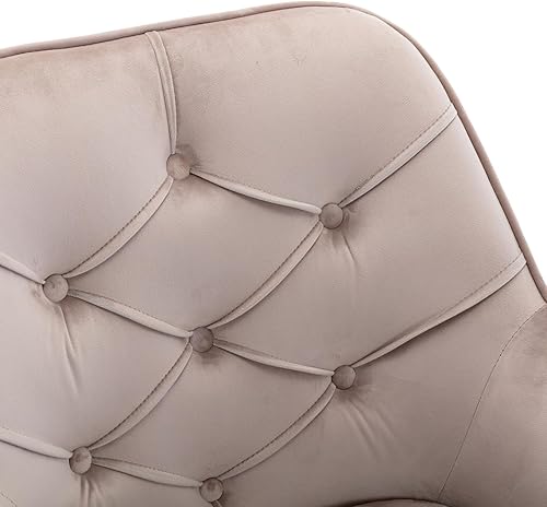 Miniatura 6 de Silla de escritorio moderna de terciopelo, silla de oficina en casa, silla de oficina giratoria de altura ajustable, bonita silla de escritorio para