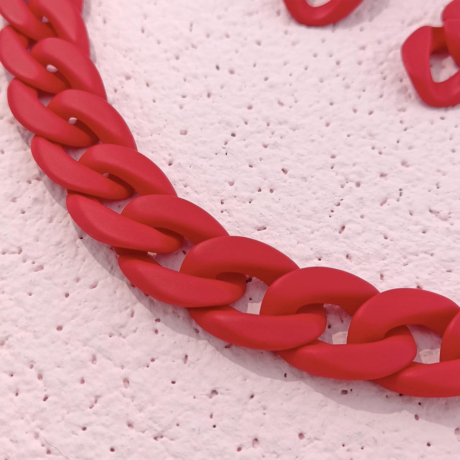 Bocar Statement Acrylic Chunky Necklace for Women Cuban Link Chain Collar Necklace Bracelcet Earrings Fashion Costume Jewelry Set - Image 5