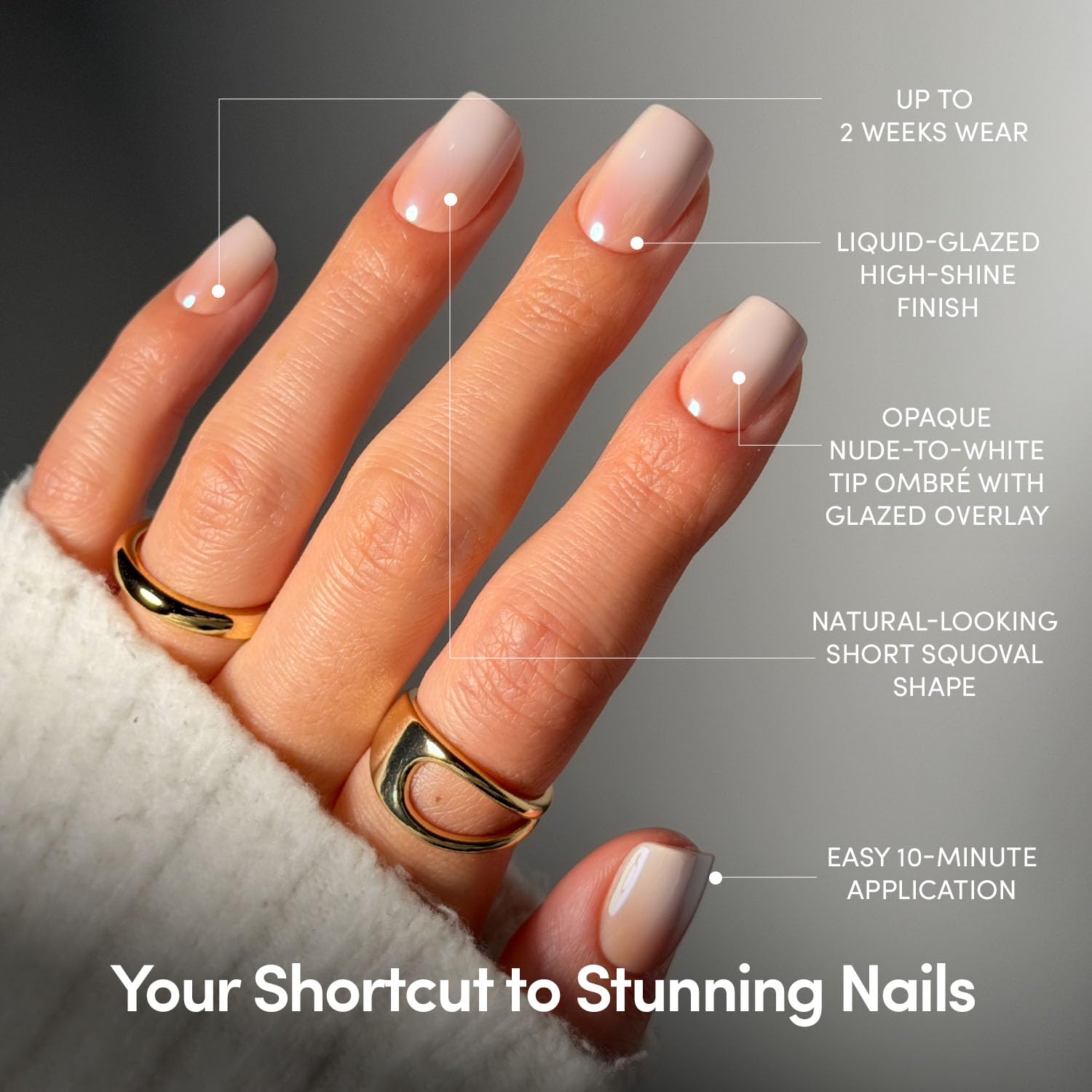 Glamnetic Nägel zum Aufdrücken – Zuckerschleier
