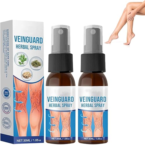 VeinGuard - Aerosol de hierbas profesional, para venas varicosas para piernas, spray de hierbas protector de venas, adecuado para todo tipo de piel,
