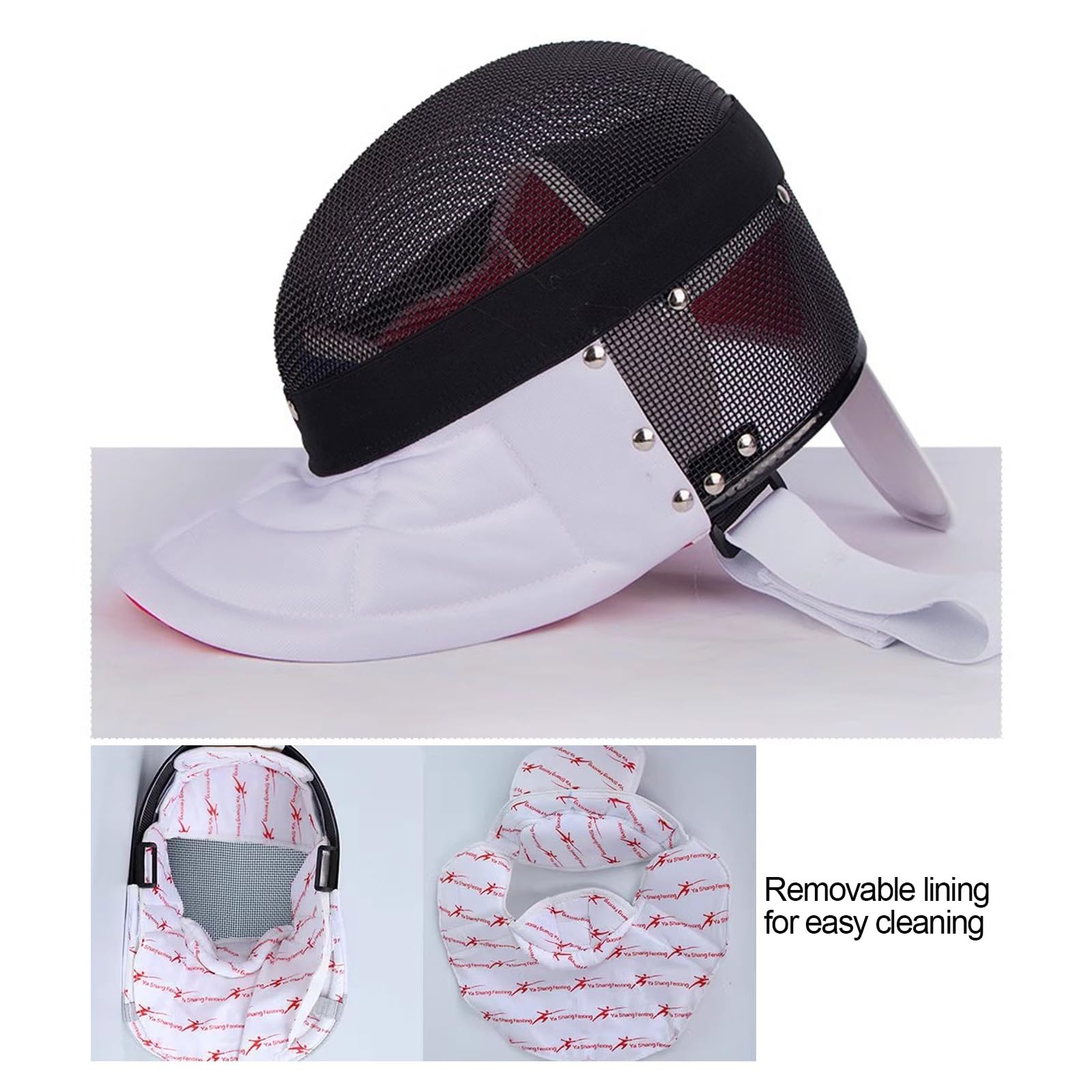 Florett-Fechtmaske, Fechtschutzhelm, Fechtausrüstung, für Florett-Athletentraining, Einsatz Für Athleten, 350N(Medium)