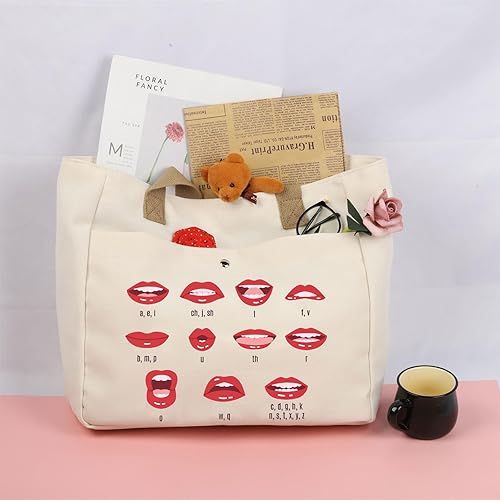 Miniatura 6 de BLUPARK Bolsa de mano para patólogos del habla y lenguaje, regalo SLP para mujeres, patología del habla, regalo de terapia del habla, bolsa de mano