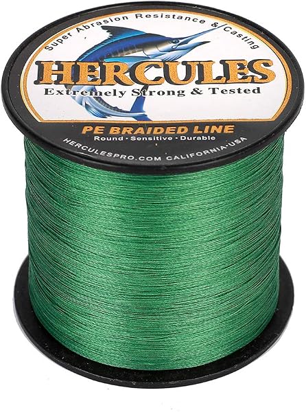 Hercules Super Cast 100-2000m 109-2187 Yards 6-100lbs Test Ligne de pêche tressée pour Eau salée PE Tresse Lignes de Poisson Superline 4 brins - 4