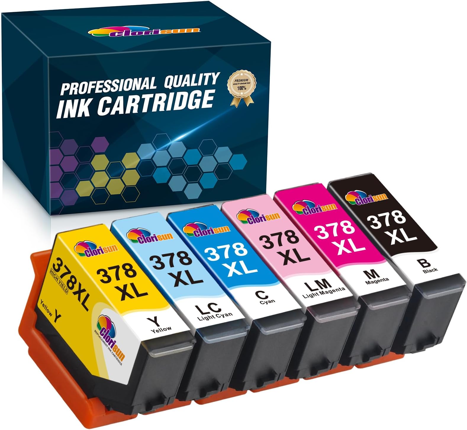 Clorisun 378XL Ink Cartridges Multipack for Epson 378 378XL Ink for