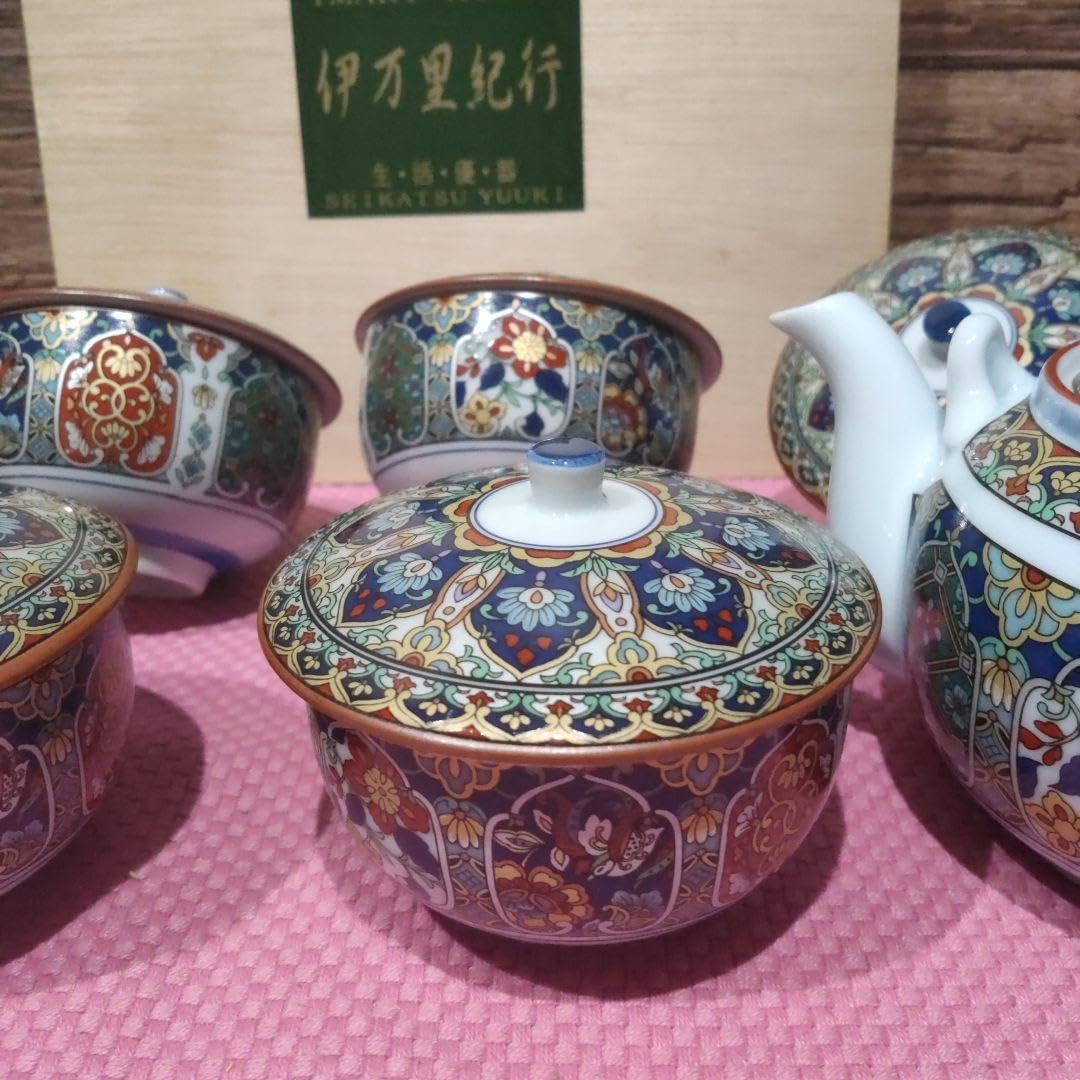 Amazon.co.jp: 有田焼 伊万里 伊万里紀行 急須 蓋付き 湯飲み 5客 茶器