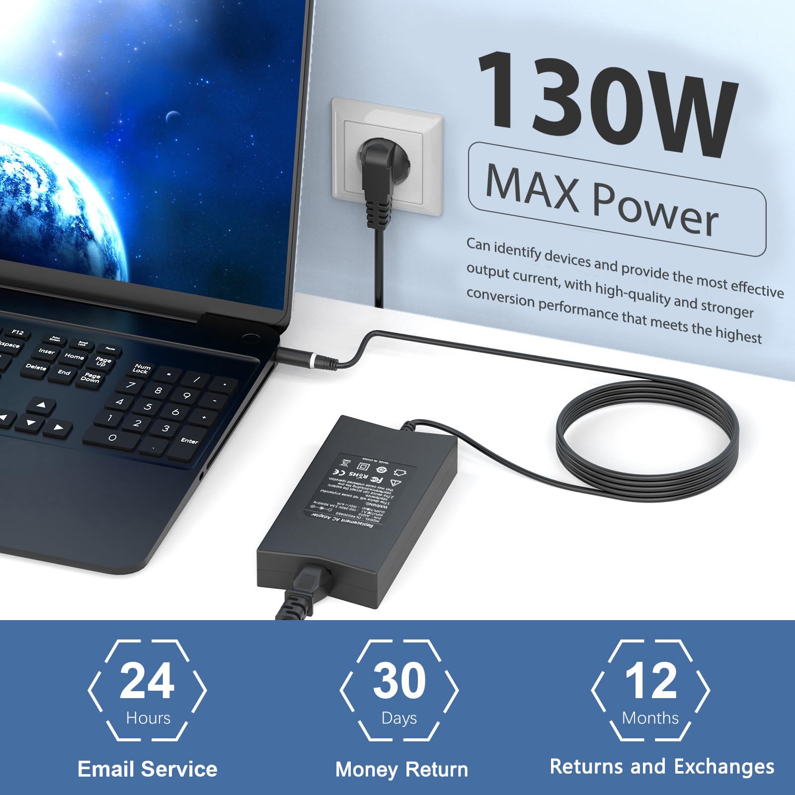 130W Chargeur Alimentation Ordinateur Portable pour Dell XPS 14 15 17 L401X L502X L701X Précis 130W Chargeur Alimentation Ordinateur Portable pour Dell XPS 14 15 17 L401X L502X L701X Précis