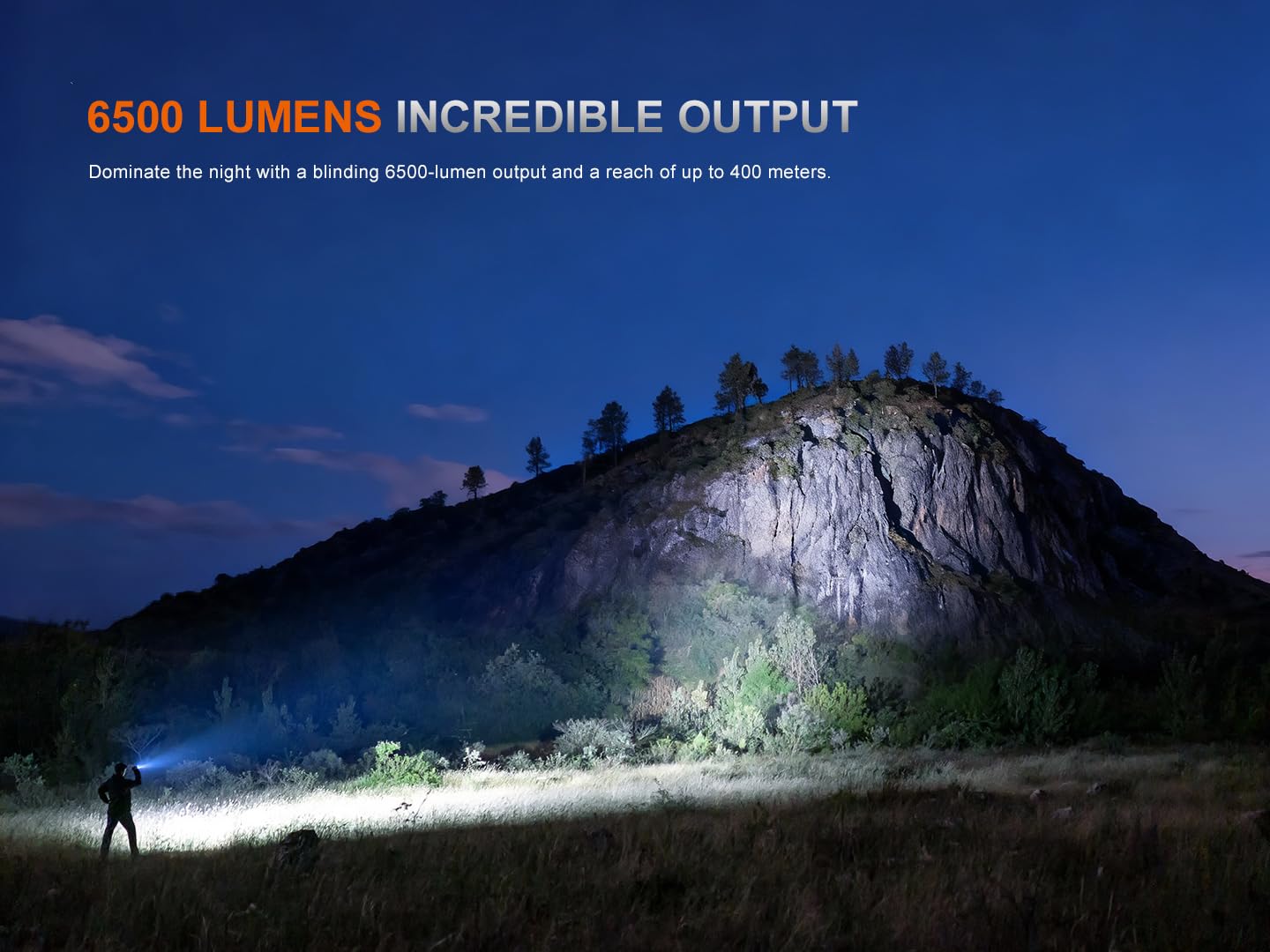 Fenix TK28R Linterna táctica, linterna LED recargable de 6500 lúmenes con luz roja, carga rápida USB, IP68 impermeable, largo alcance de 437 yardas para aplicación de la ley y al aire libre con