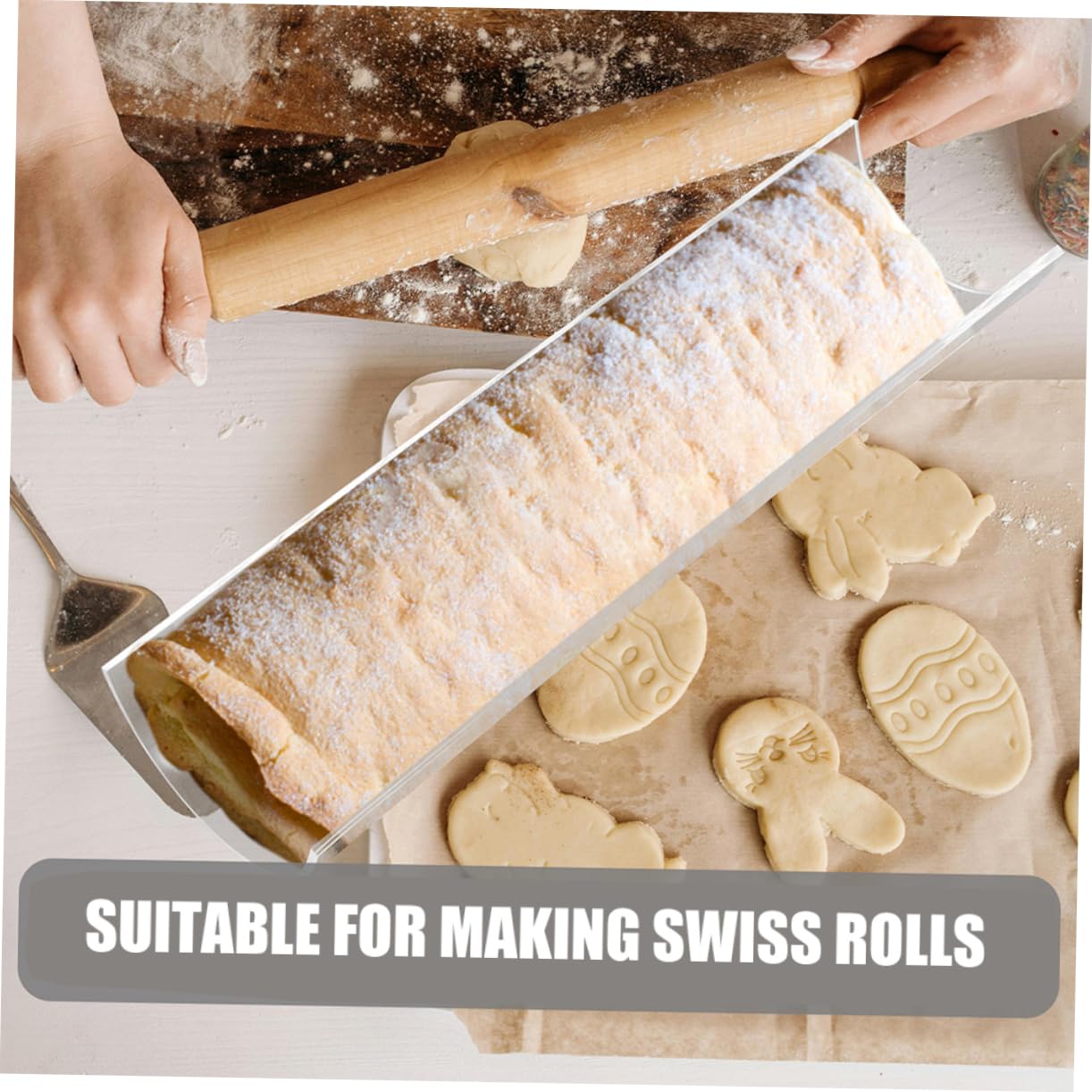 ULTECHNOVO 2stücke U-förmige Acryl-biskuitrollenform Wiederverwendbare Transparente Backform Dessertformen Zum Backen Aus Leicht Zu Entformen Für Heimbacken