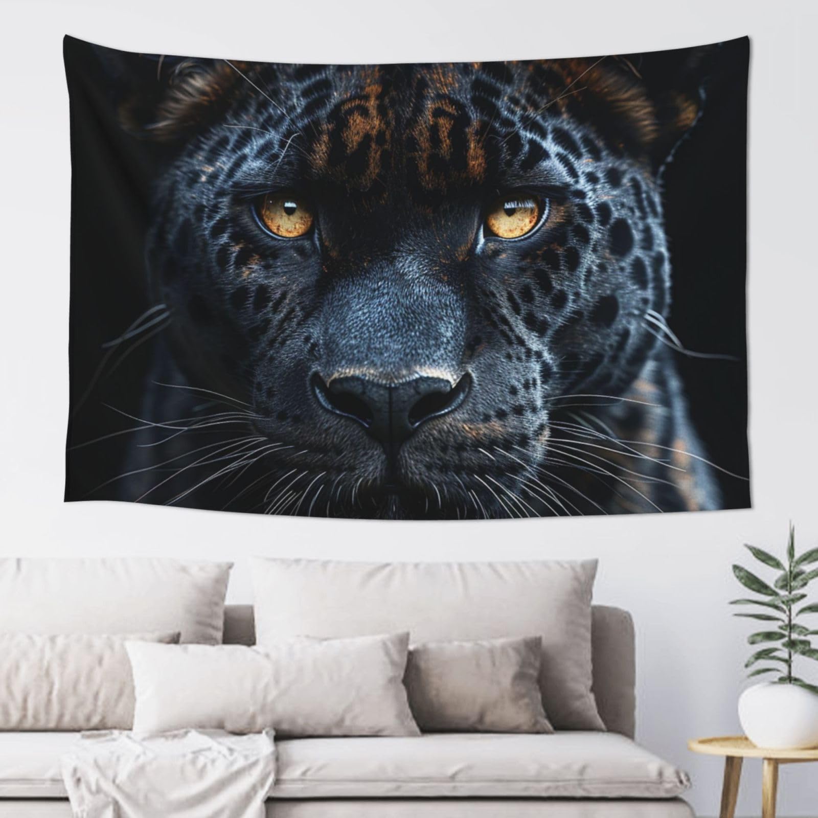 QLDETUPWLX Tapestry 152x102 cm Wall Hanging for Living Room Black Panther Tapestries Home Decor Soft Aesthetic Tapestries Hanging Decor Blanket Wall Tapestry for Bedroom Dorm Indoor Outdoor