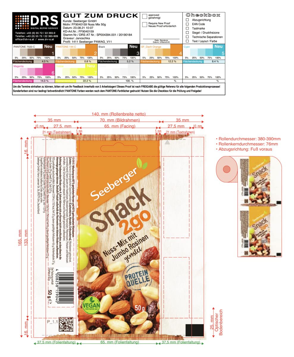 Seeberger Croq´Mendiant Snack2Go (1 x 50 g)