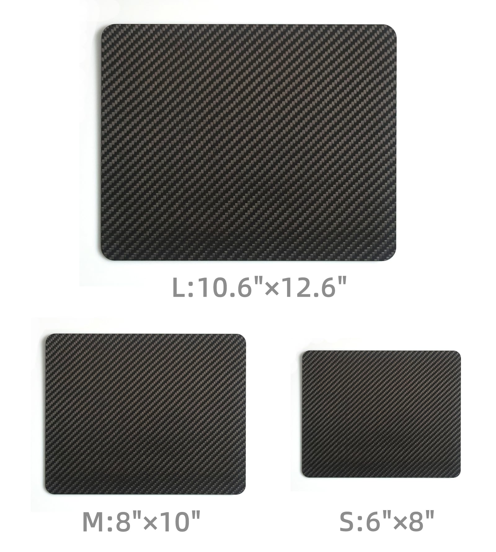 Mehrzweck-Mauspad aus Kohlefaser, hart, dünn und leicht für Büro, Gaming und den täglichen Computergebrauch auf dem Schreibtisch oder Schoß (3K Twill, Medium)