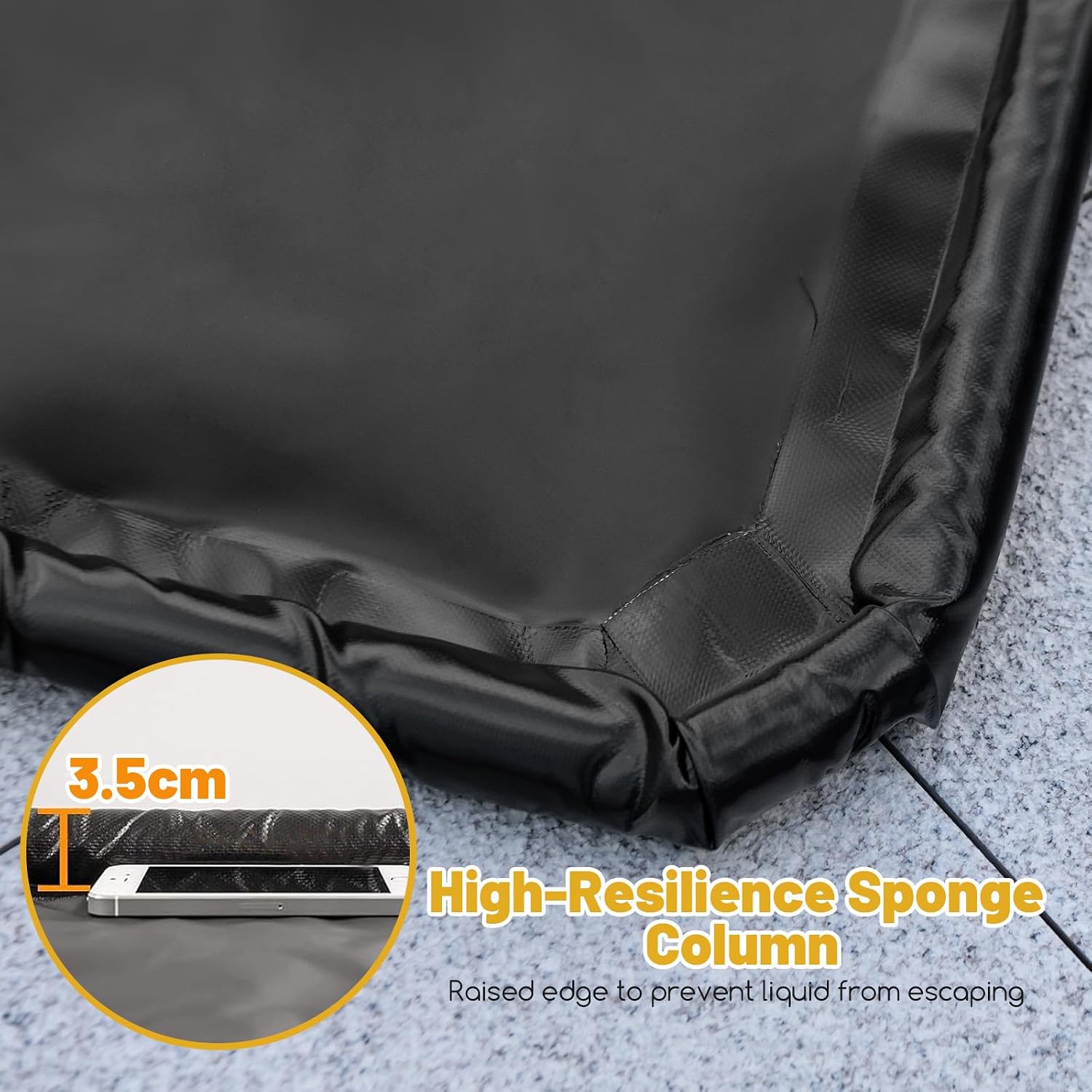 Garage Floor Mat, Garage Floor Mat, Non-Slip & Waterproof & Reusable, Car Oil Catcher Mat with Double-Sided Tape, Garage Mat for Workshop, Garage (550 x 240 cm)