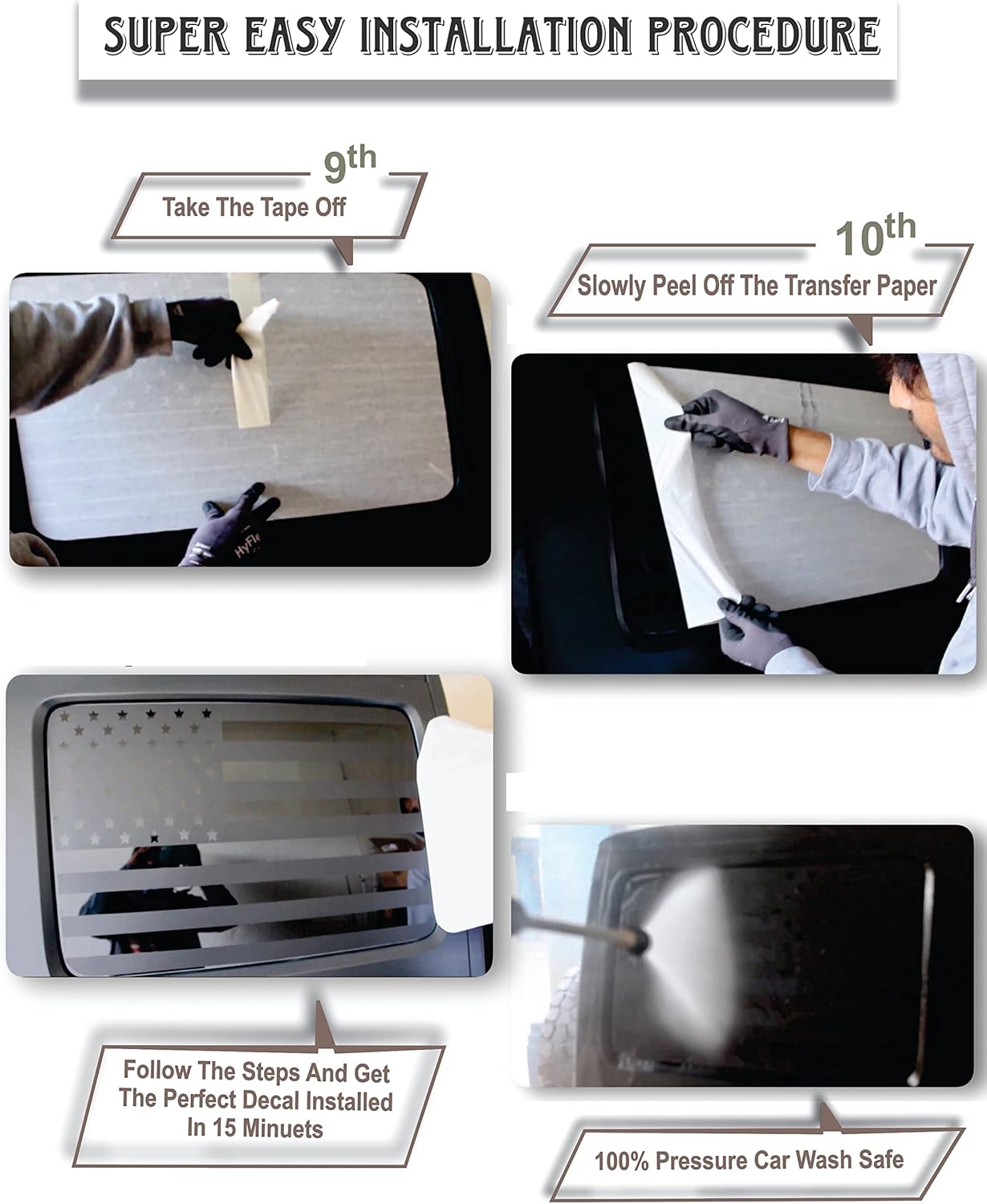 Compatible with Jeep Wrangler JL (4 Door) 2018-2026 | Precut Thin Blue Line American Flag Window Decals | Both Side | Proudly Made in The US | Matte Black (Blue Line Distressed)