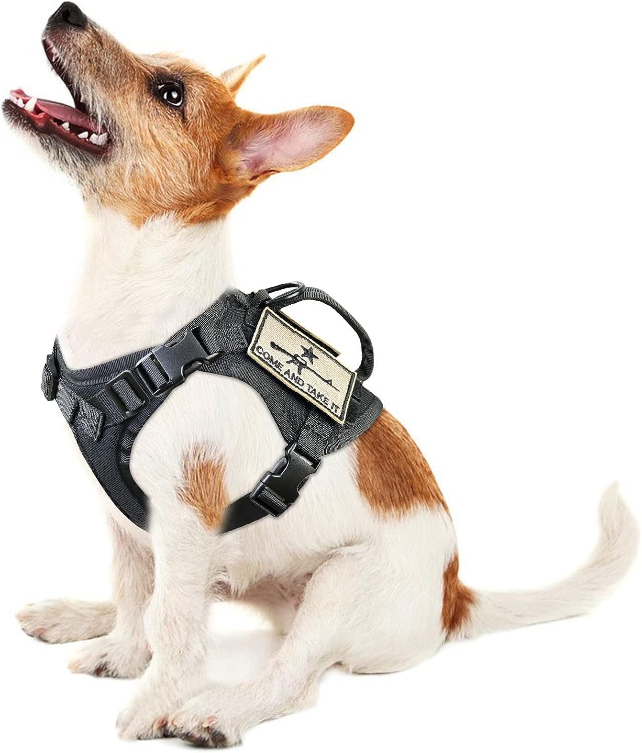 Tactical Puppy Vest Harness, Adjustable Military Vests for Small Dogs Outdoor Training Puppy Harnesses with Handle (XS, Camo)