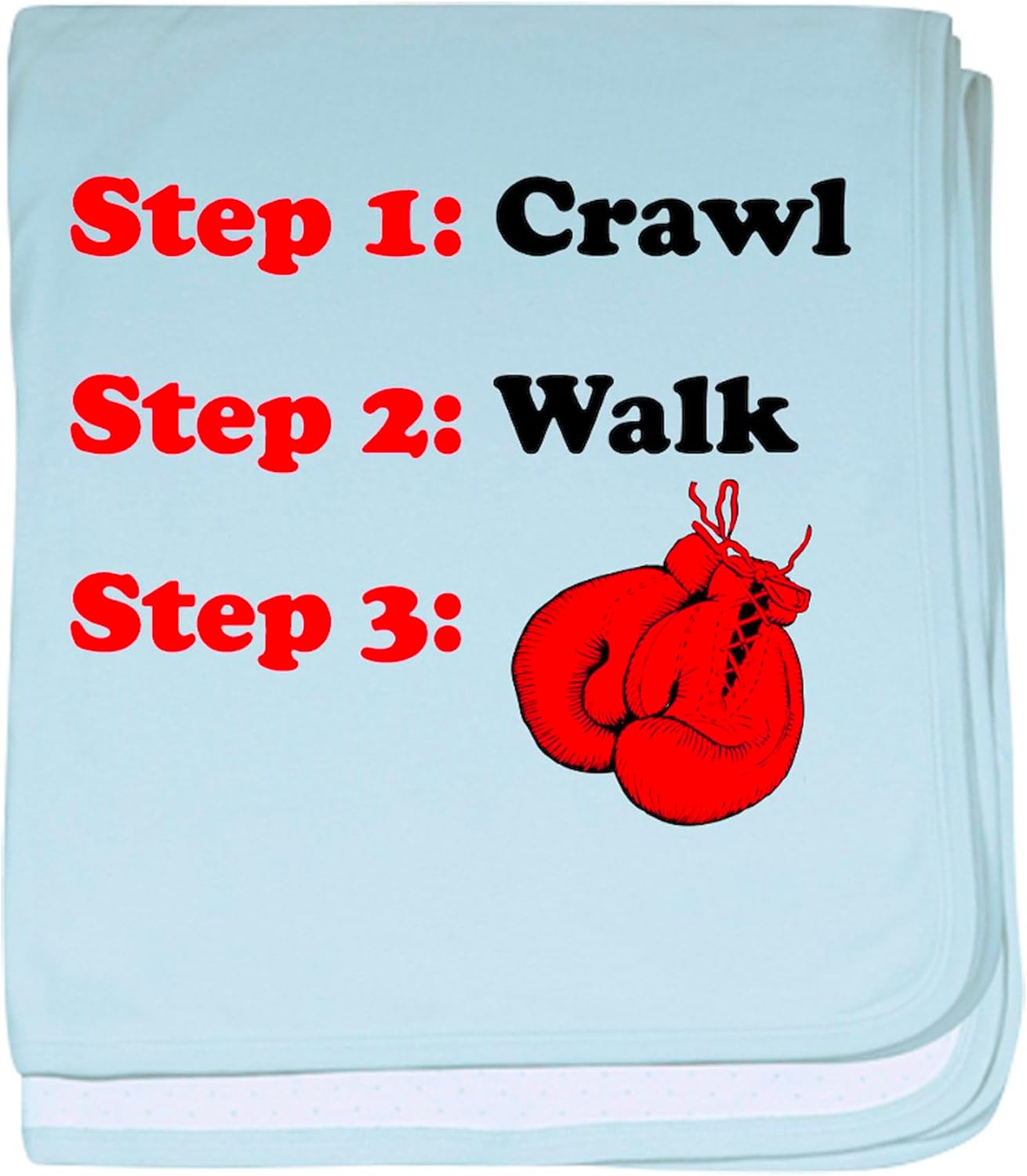 CafePress Crawl Walk Boxing Baby Blanket, Super Soft Newborn Swaddle
