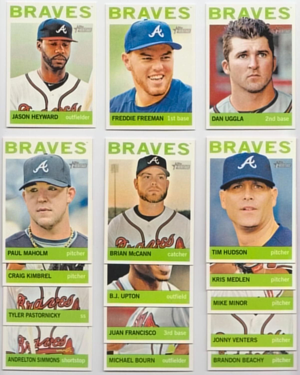 2013 Atlanta Braves - Four Different Braves Baseball Card Team Sets