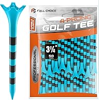 Vista 12 de Tees de golf profesionales de plástico Full Choice, paquete de 100 (3-1/4" o 2-3/4"), durabilidad y estabilidad mejoradas, diseñados para minimizar