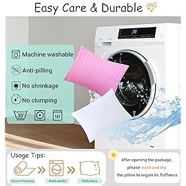 ZPECC Toddler Pillow with Pillowcase 2 Pack - 13x18 Organic Cotton Hypoallergenic Kids Pillow, Baby Essentials for Travel Crib Daycare Stroller (Intended for Age 2 and up) Pink Stripe