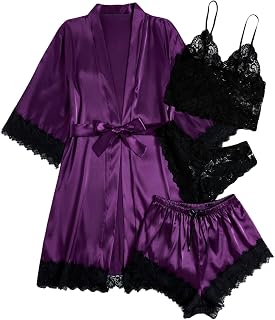 Wdirara Womens Pieces Floral Lingerie