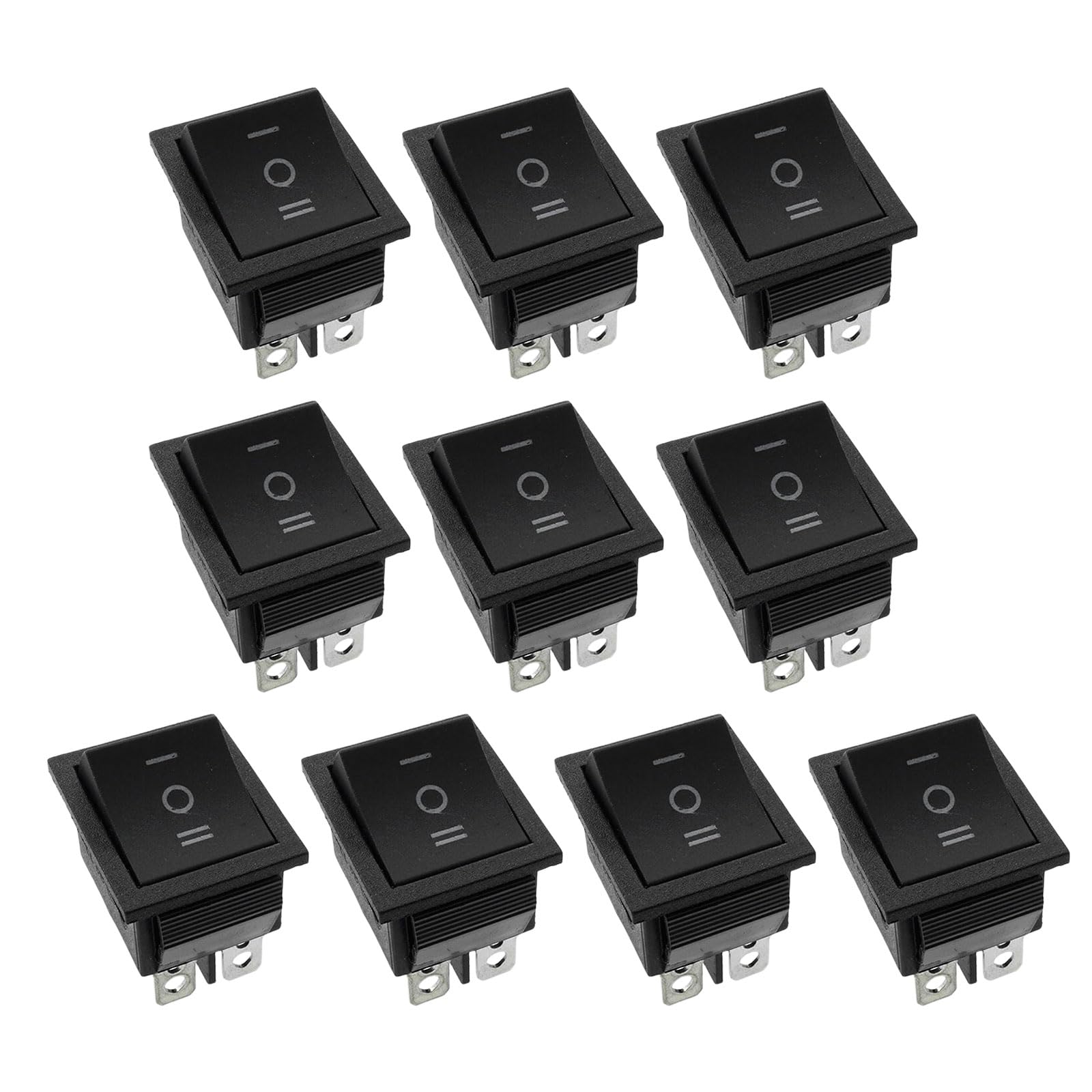 JAMIEKA 16A 250V Rocker Switches with Red Light Indicators LED Toggles Rocker Switches for Home Appliances and Fitness Equipment