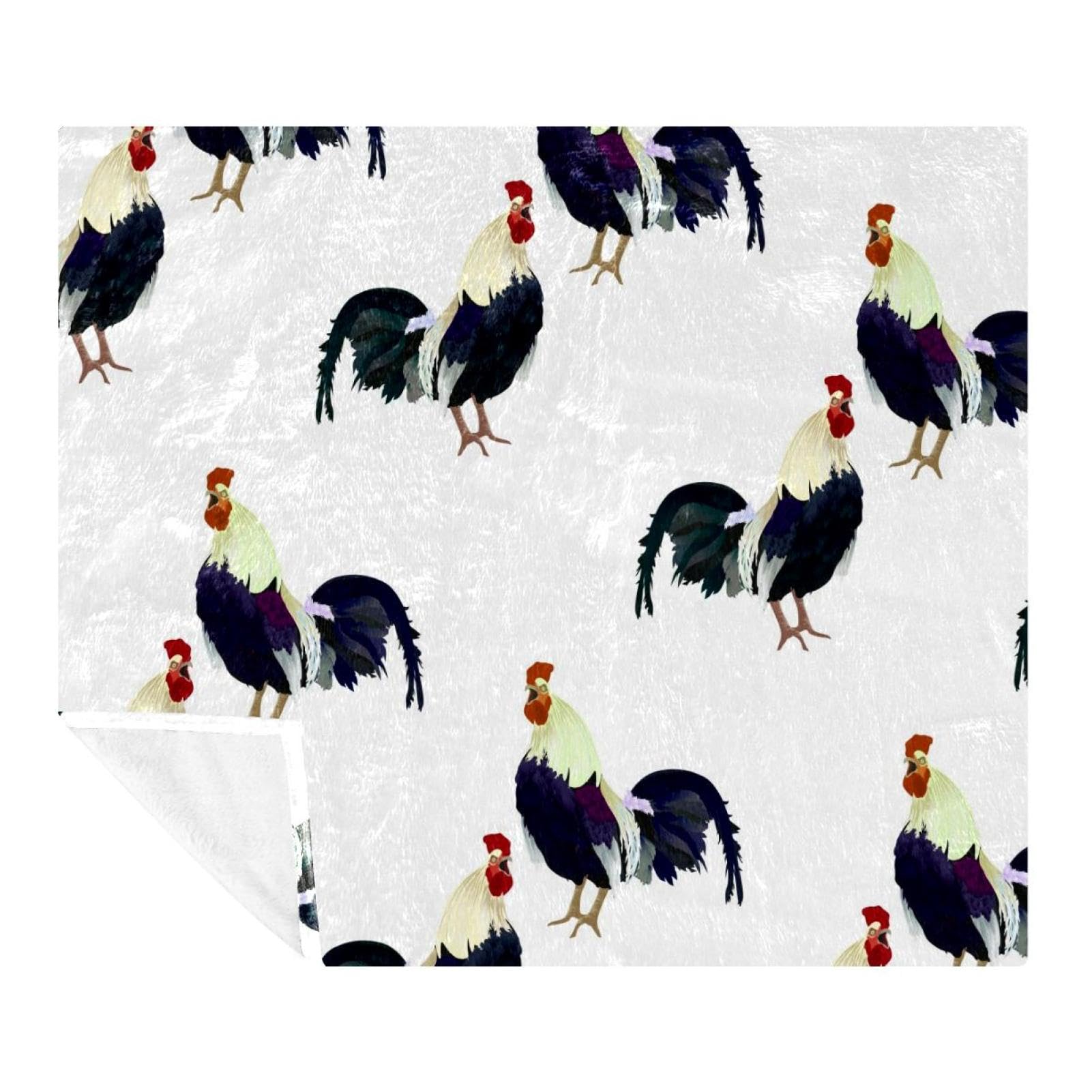 Couverture douce Crowing Rooster, un nid de tendresse polaire pour toute la famille