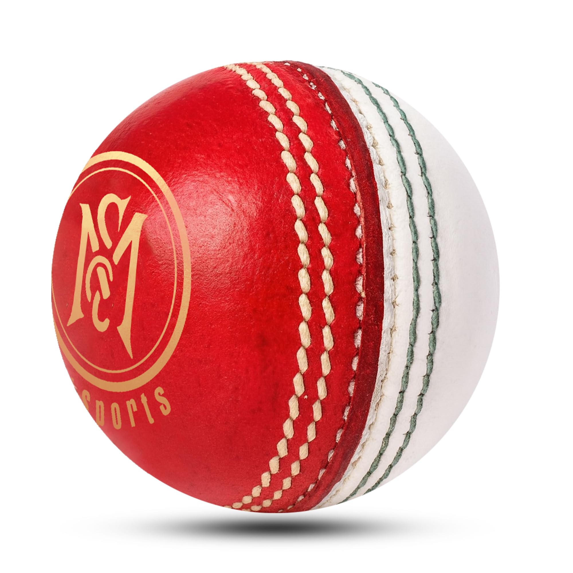 Leder Cricket Ball Senior Handgenähte Match-Qualitätsbälle Gewicht 5,50 Unzen