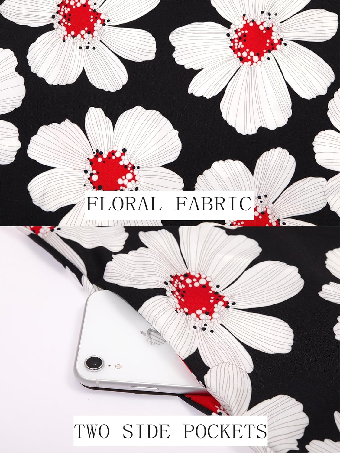 Cicy Bell Womens Floral Mini Dresses 3/4 Balloon Sleeve V Neck Flowy Babydoll Dress Summer Beach Vacation Boho Outfits - Image 5