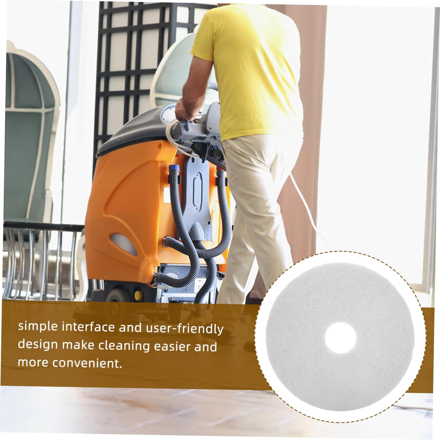 Floor Buffer Pad Replacement Scrub Pads for Floor Machine Steam Grout Attachment Polishing Machines Mats