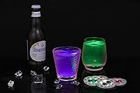 Vista 8 de HANCIRCLE Posavasos LED colorido, paquete de 12 posavasos iluminados, luces LED adhesivas, luces de botella de vino, para bebidas, accesorios