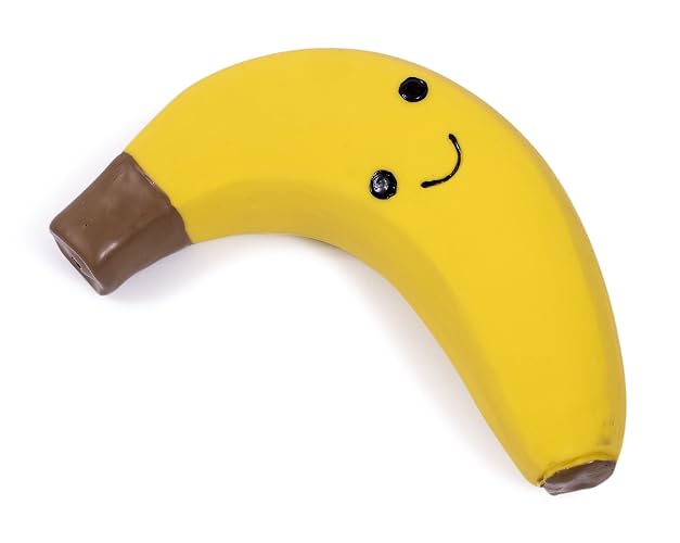 Petface Latex Banana Soft Chew Dog Toy, Small - Banana - Small