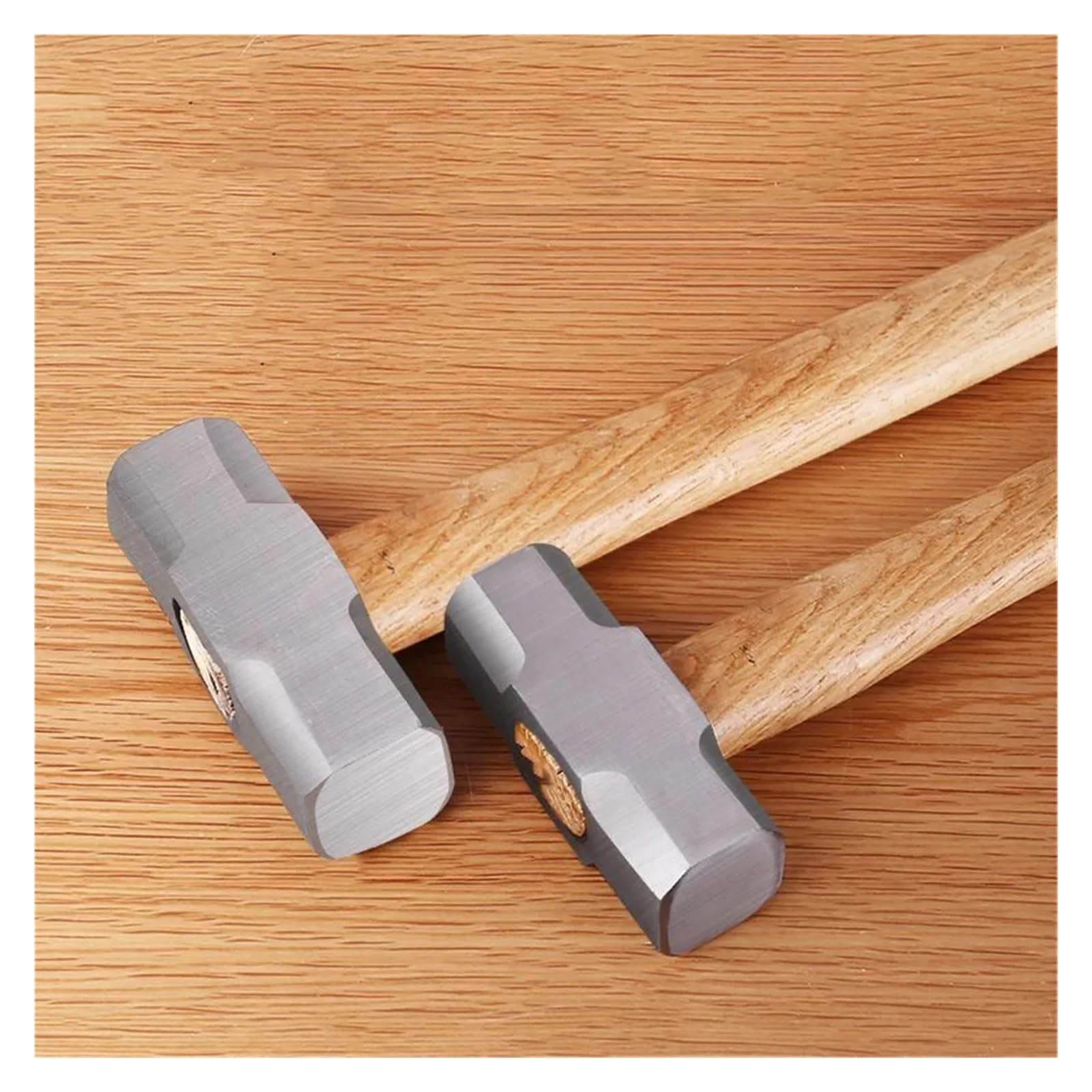 Marteau de forgeron à manche en bois robuste 1 pièce Marteau octogonal en acier forgé Tête carrée Gros marteau Marteau de maçonnerie 4LB 6LB 8LB fangzi(4p)