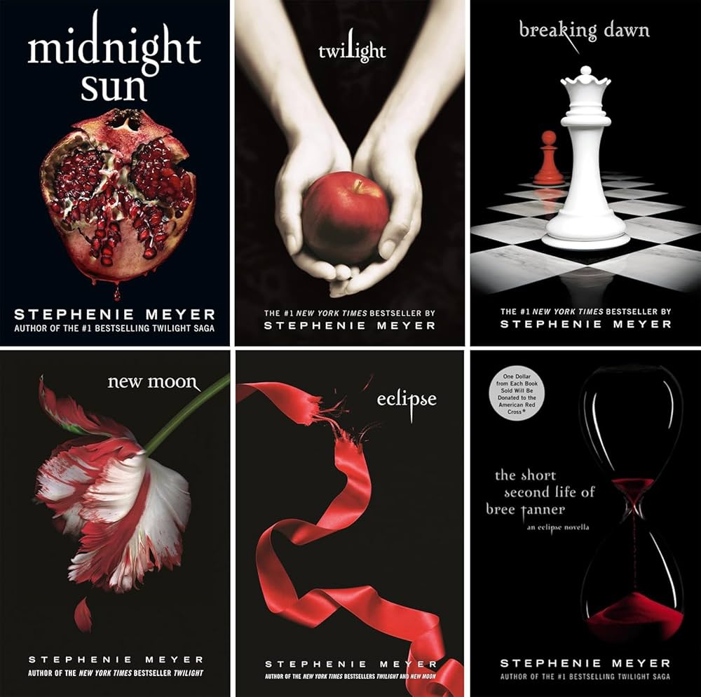 Twilight Saga Series Set of 6 Books. Twilight, Breaking Dawn, New