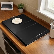 Noodle Board Stove Cover 29.522 Inch Foldable Bamboo Stove Top Cover with Handles for Gas & Electric Stoves - Expand Counter Space - Serving Tray & Sink Cover for Kitchen Decorative