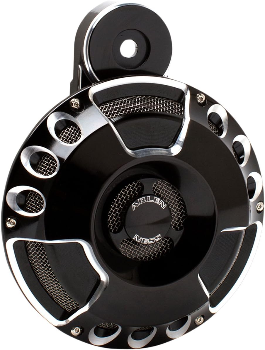 Arlen Ness 70-200 Black Billet Horn Kit (Deep/Cut)