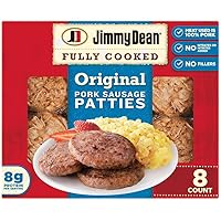 Vista 1 de Jimmy Dean Hamburguesas de Salchicha de Cerdo Original Completamente Cocidas, 8