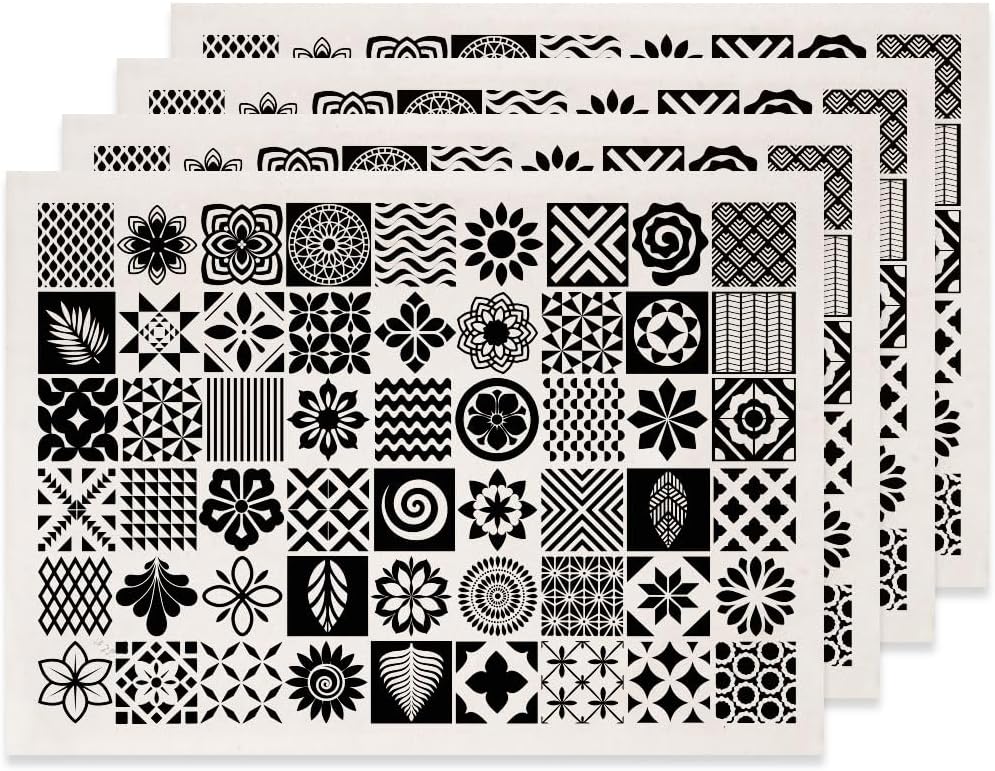 SUPERDANT 4PCS Rabbit Underglaze Paper Transfer Bunny Animals Transfer Papers for Clay Ceramic Porcelain Under Glaze Transfers for Pottery Enamel Decals Black Underglaze Decal Handcrafted Gifts
