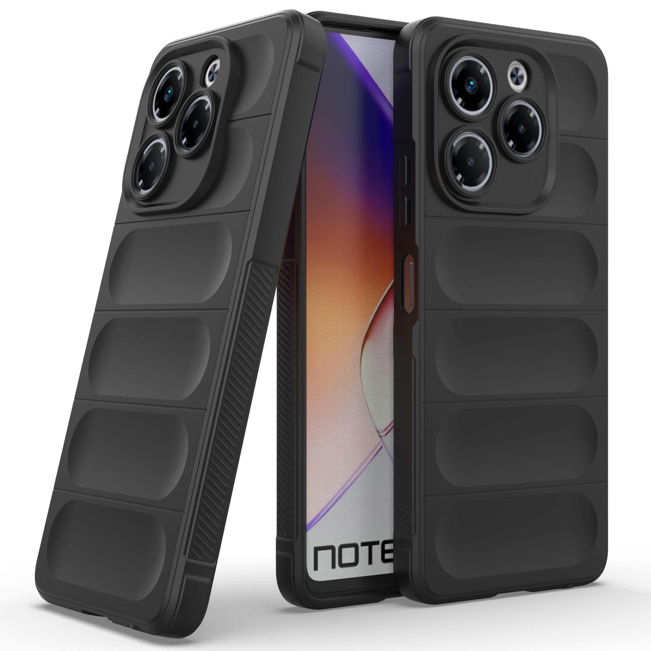 amazon basics Back Case Cover for Infinix Note 40X 5G | Compatible for Infinix Note 40X 5G Back Case Cover | Liquid Silicon Magic Case for Infinix Note 40X 5G with Camera Protection | Black
