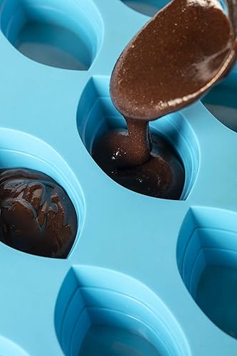 Miniatura 4 de Mobi Molde de silicona para hornear 12 botes de postre, azul