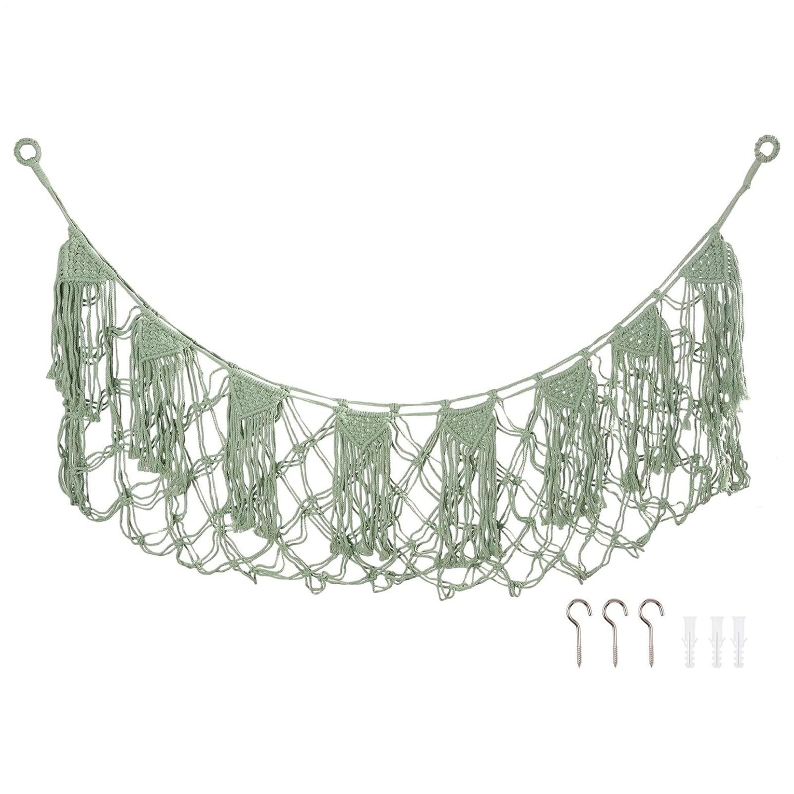 Toy Hammock for Stuffed Animals, Easy Wall Mount Installation, 150x40cm, Macrame Ted-dy Hammock, Soft Toy Storage, Stylish Decor, Ideal for Bedroom & Home Decor
