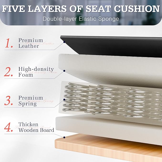 Silla Ejecutiva de Oficina con Masaje, Reclinable y Reposapi miniatura 5