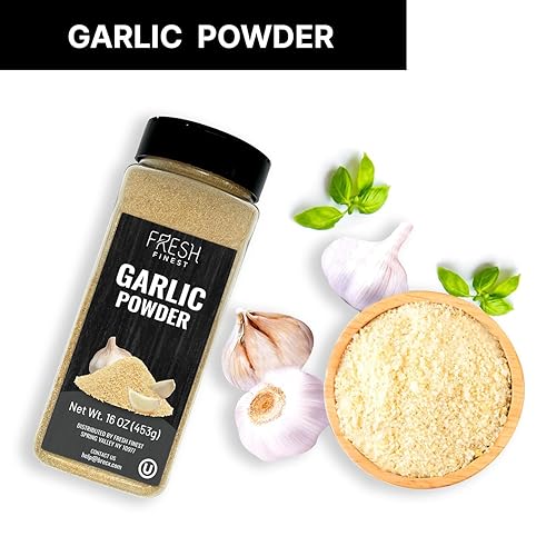 Miniatura 2 de Fresh Finest Ajo en polvo de alta calidad, botella de 17 onzas, 100% puro, sin OMG, sin gluten, especias de ajo molido para cocinar